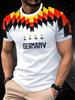 Германия 4-кратный чемпион Памятная футболка с коротким рукавом, Мужская спортивная футболка с клетчатым принтом национальной сборной Чемпионата мира, Летняя свободная повседневная одежда для болельщиков