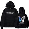 Men Women Hoodie Fashion Private Butterfly Print Black Sweatshirt Hoodies Oversized Harajuku Sweatshirt Unisex Clothing
