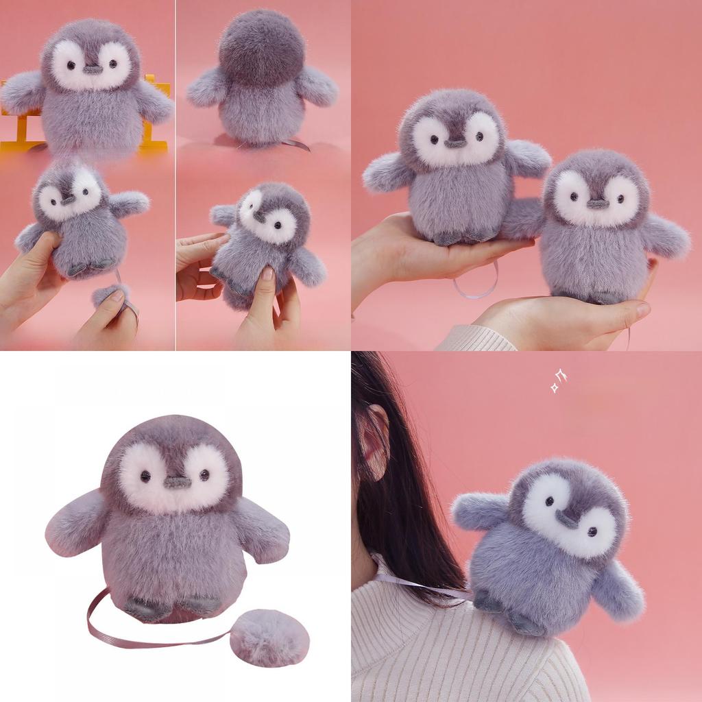 Penguin Plush Toy Shoulder Buddy Soft Stuffed Animal Gift For Kids