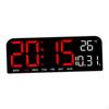 Digital Alarm Clock 4 Level Adjustable Brightness Temperature Date Week Display for Living Room
