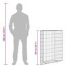 Gabion Raised Bed Trapezoidal Shape Galvanized Steel 80 x 20 x 100 cm