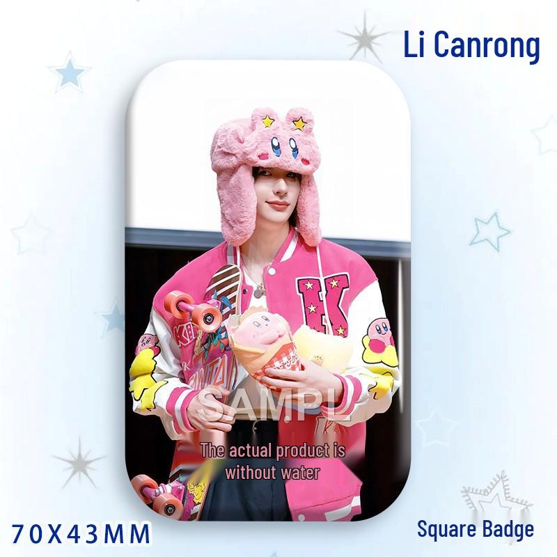 Li Canrong Concert Star Badge Laser Sticker Brooch Ornament