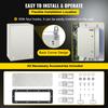VEVOR NEMA Steel Enclosure, 60x40x25 cm NEMA 4X Steel Electrical Box, IP66 Waterproof & Dustproof, Outdoor/Indoor Electrical Junction Box