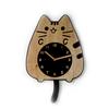 Маятниковые часы TOMMYFIELD с качающимся хвостом кошки, Деревянные бесшумные настенные часы, Успокаивающий подарок [Параллельный импорт]