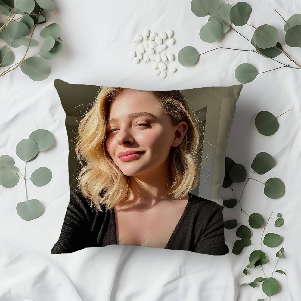Наволочка Для дивана C-Chloe Moretz G-Grace Автомобиля Офиса Кафе Актера Мягкая и Удобная Двусторонняя Печать Наволочка