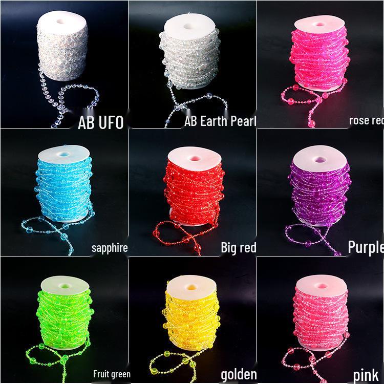 Акриловая хрустальная шторка из бусин для свадебного потолочного декора