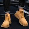 Autumn New Breathable Velvet Martin Boots Men's British Style Retro Tooling Shoes Boots Platform Short Boots Casual Shoes