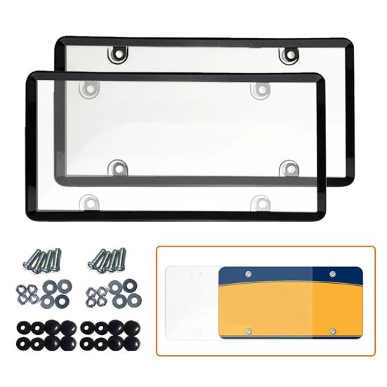 Прозрачные держатели номерных знаков с винтами, устойчивые к УФ-излучению, универсальная посадка