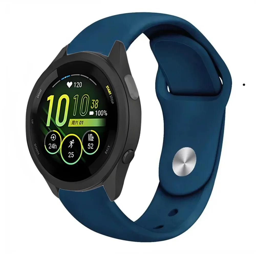 Высококачественный силиконовый ремешок 18/20/22 мм для Garmin Forerunner 55 165 645 965 255/265/245 Music, ремешок для Garmin Venu 3S