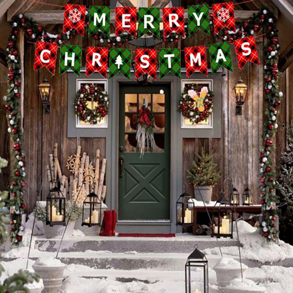 Pendants For Hanging Xmas Pull Flag Christmas Decorations Flag Banner Christmas Ornament Garlands