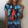 3D Printed Funny Animal T-Shirt For Women Fox Bird Leopard Pattern Tees Summer Casual Short Sleeves O-Neck Tops Loose T Shirts