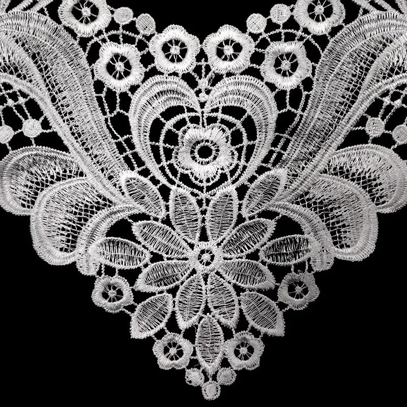 Женская одежда DIY швейные принадлежности красивый белый кружевной воротник сетчатая ткань цветочная вышивка воротник