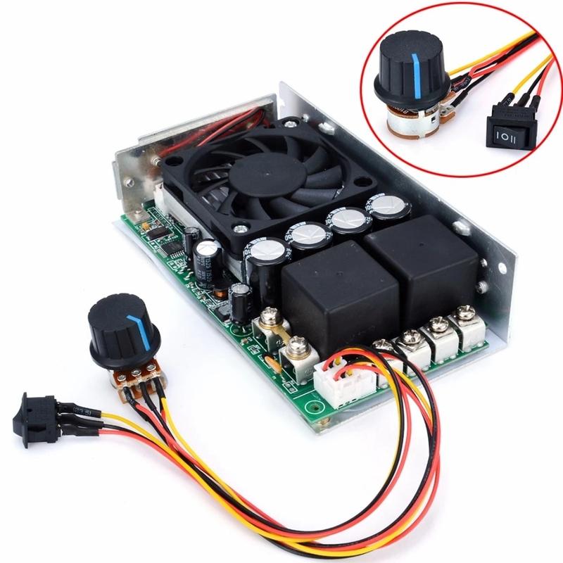 WO-DC 10-50V Регулятор скорости 100А 3000Вт Программируемый Реверсивный PWM Управление Скоростью Двигателя