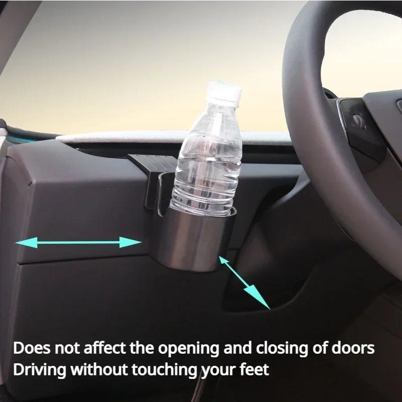 Dashboard Cup Holder For Tesla Model 3 Highland Model Y Juniper Phone Card Storage Organizer Dashboard Left ABS Car Accessories