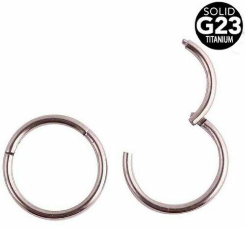 G23 Титан 14 г/16 г шарнирное сегментное кольцо для носа, кликер для сосков, ушной хрящ, спираль для козелка, губы, пирсинг тела