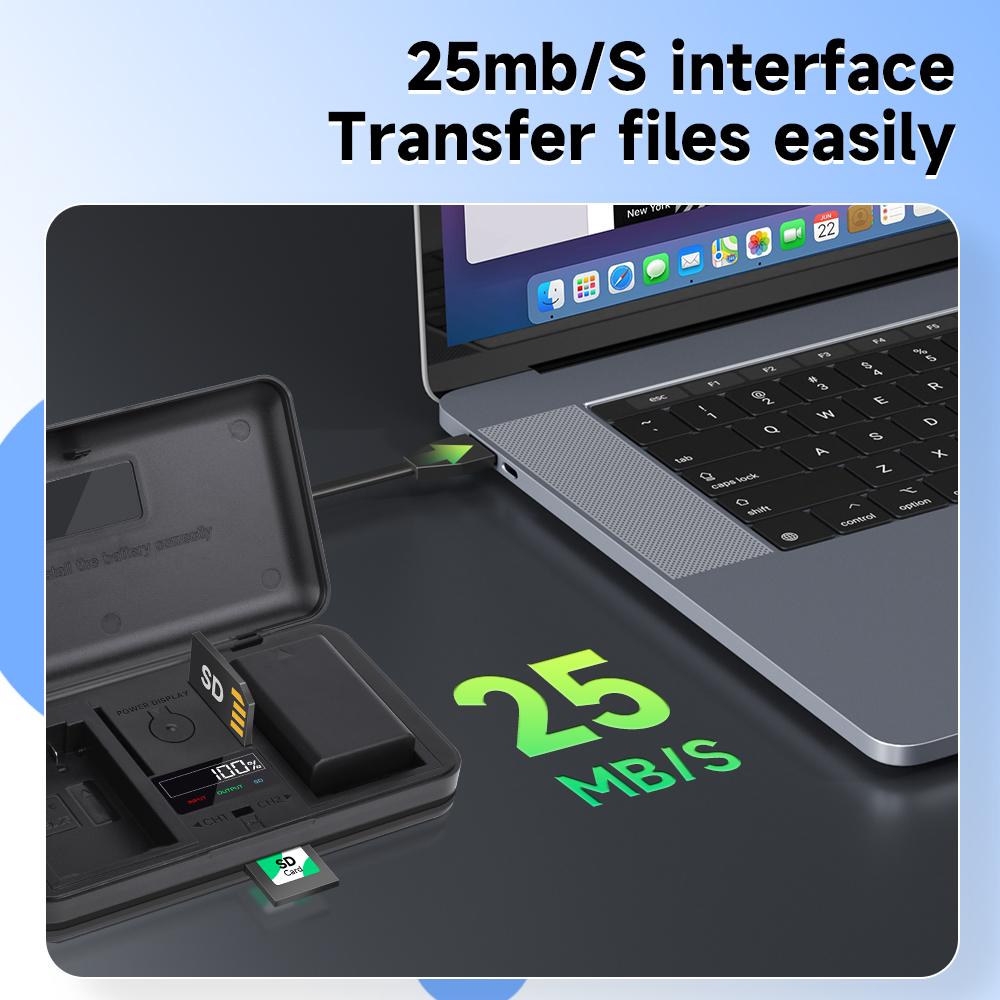 PALO EN-EL25 EN EL25 Аккумулятор с ящиком для хранения/интерфейсом SD-карты/ЖК-дисплеем Зарядное устройство 3 в 1 для Nikon Z30 Z50 ZFC Z 50 Z FC