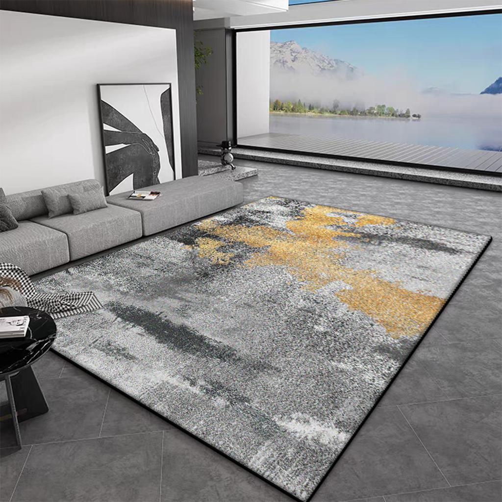 Simple Nordic Luxury Living Room Rug 140x200 Large Bedroom Carpet Fluffy Gold Design Home Decoration Antiskid Hallway Floor Mats