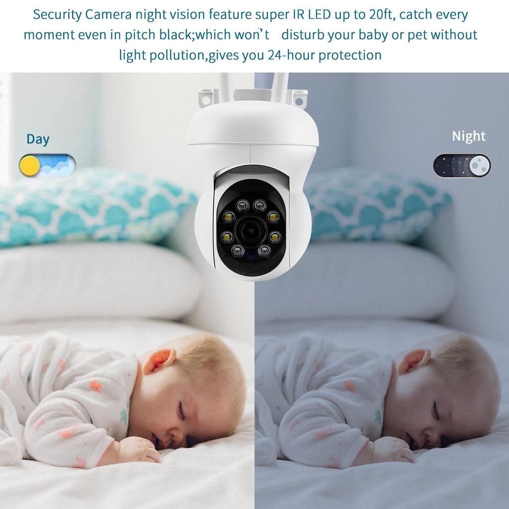 Камера видеонаблюдения HD 1080P WiFi с полноцветным ночным видением и отслеживанием людей