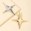 Значок-брошь в виде звезды креста для мужских и женских рубашек, четырехконечный крест-метеор, металлическая булавка на лацкан, брошь для одежды высокого класса