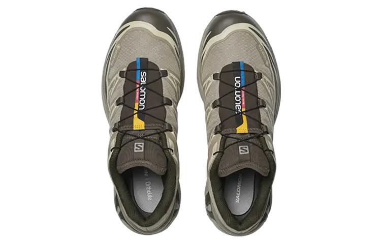 SALOMON XT 6 GTX Удобные Устойчивые к истиранию Водонепроницаемые Низкие уличные ботинки Унисекс Серо-коричневые L41741200