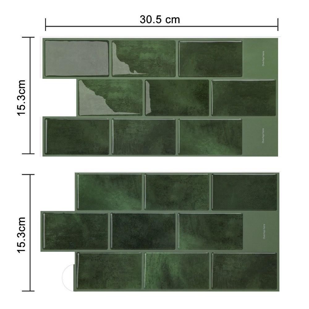 2 шт. Самоклеящиеся кухонные обои Однотонные Маслостойкие Наклейки для плитки в ванной комнате Утолщенные Водонепроницаемые Наклейки для украшения стен