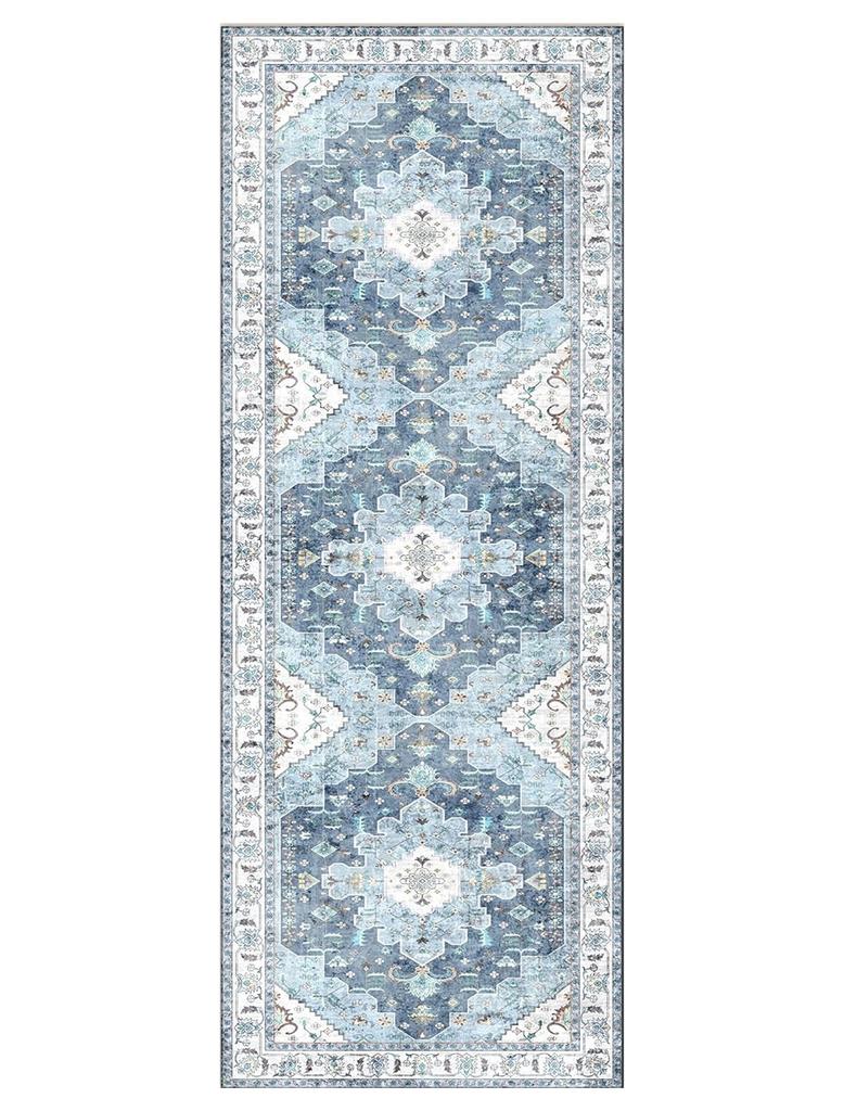 Bohemian Style Runner Rug Retro Light Luxury Kitchen Carpets Fashionable Creative Machine Washable Non-slip Corridor Mats Tapis