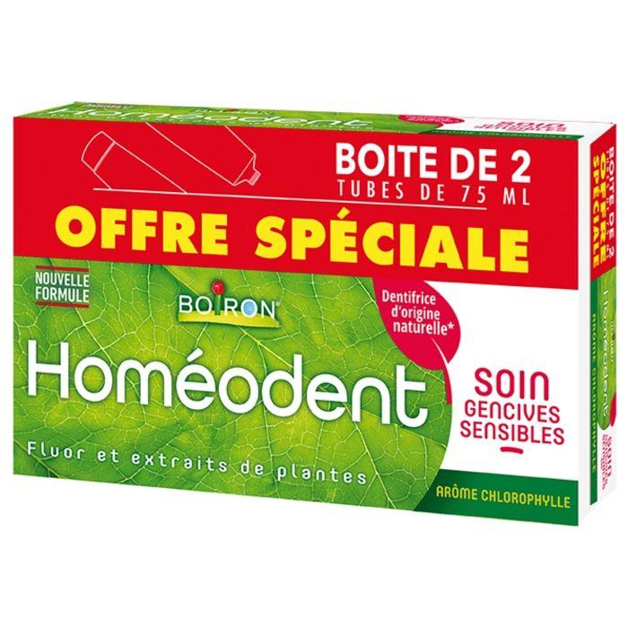 Homéodent-Boiron Homéodent Soin Gencives Sensibles Chlorophylle Duo 75 Ml (Arôme : Chlorophylle)