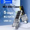 5Gbps M2 SSD Case SATA Chassis M.2 To USB 3.0 SSD Adapter SSD Enclosure PCIE NGFF SATA SSD Disk Box for 2230/2242/2260/2280mm