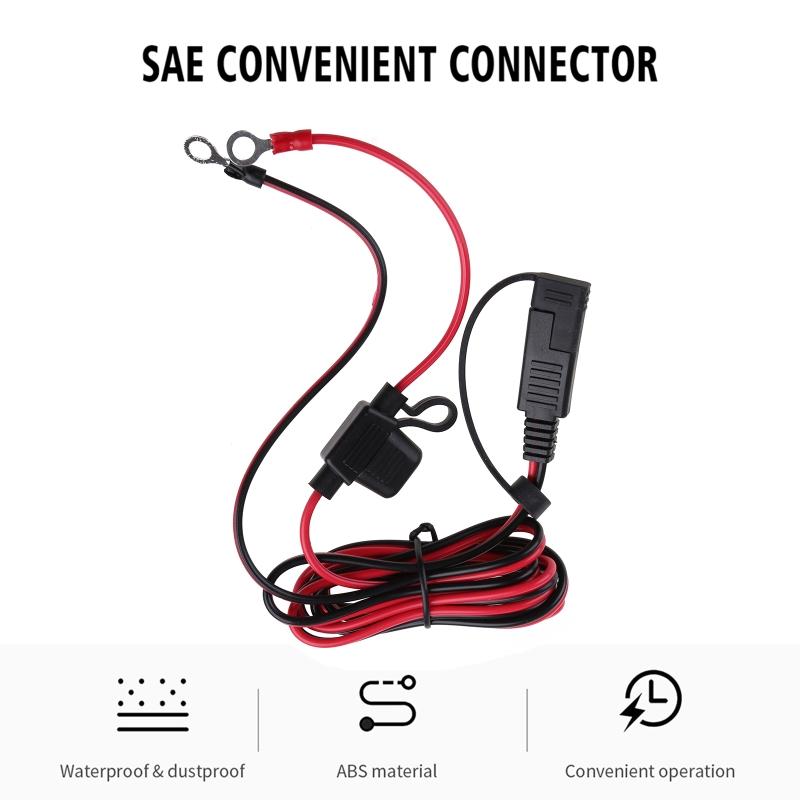 140 см 16 AWG SAE на O-образное кольцо Разъем гнезда шнура Адаптер кабеля Зарядка аккумулятора