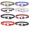 Fashion Charm Paracord Bracelet Navy Style Braided Rope Stainless Steel Buckles Survival Bracelets for Men Women