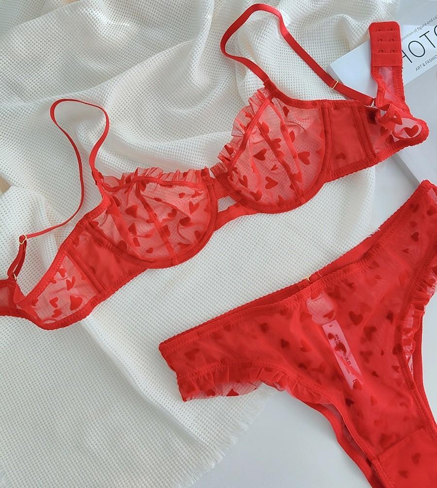 Сексуальный костюм, сексуальное кружево, ультратонкий перспективный женский костюм в форме сердца с принтом, показывает небольшое лето