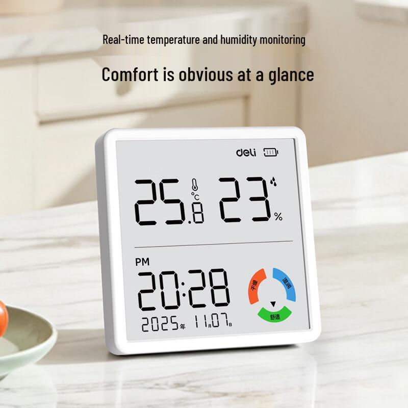 Deli Умный WiFi-монитор температуры и влажности