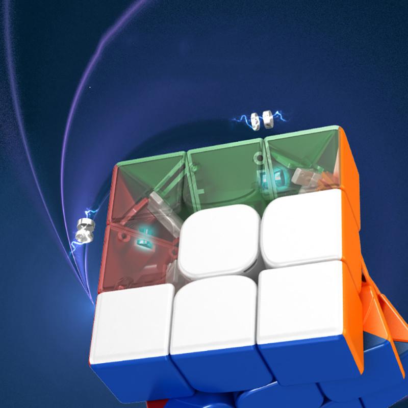 Магнитный скоростной куб Moyu RS4M 4x4, волшебный куб без наклеек, игрушка-головоломка