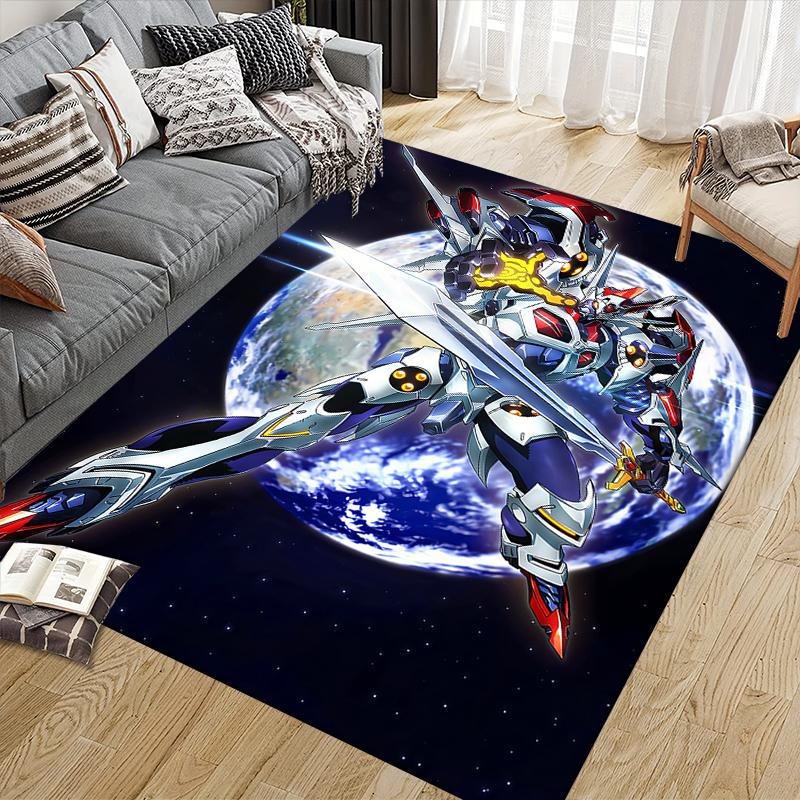 Квадратный коврик для пола с изображением из аниме Mobile Suit Gundam, нескользящий коврик для спальни, идеальный подарок для фанатов Gundam.chl