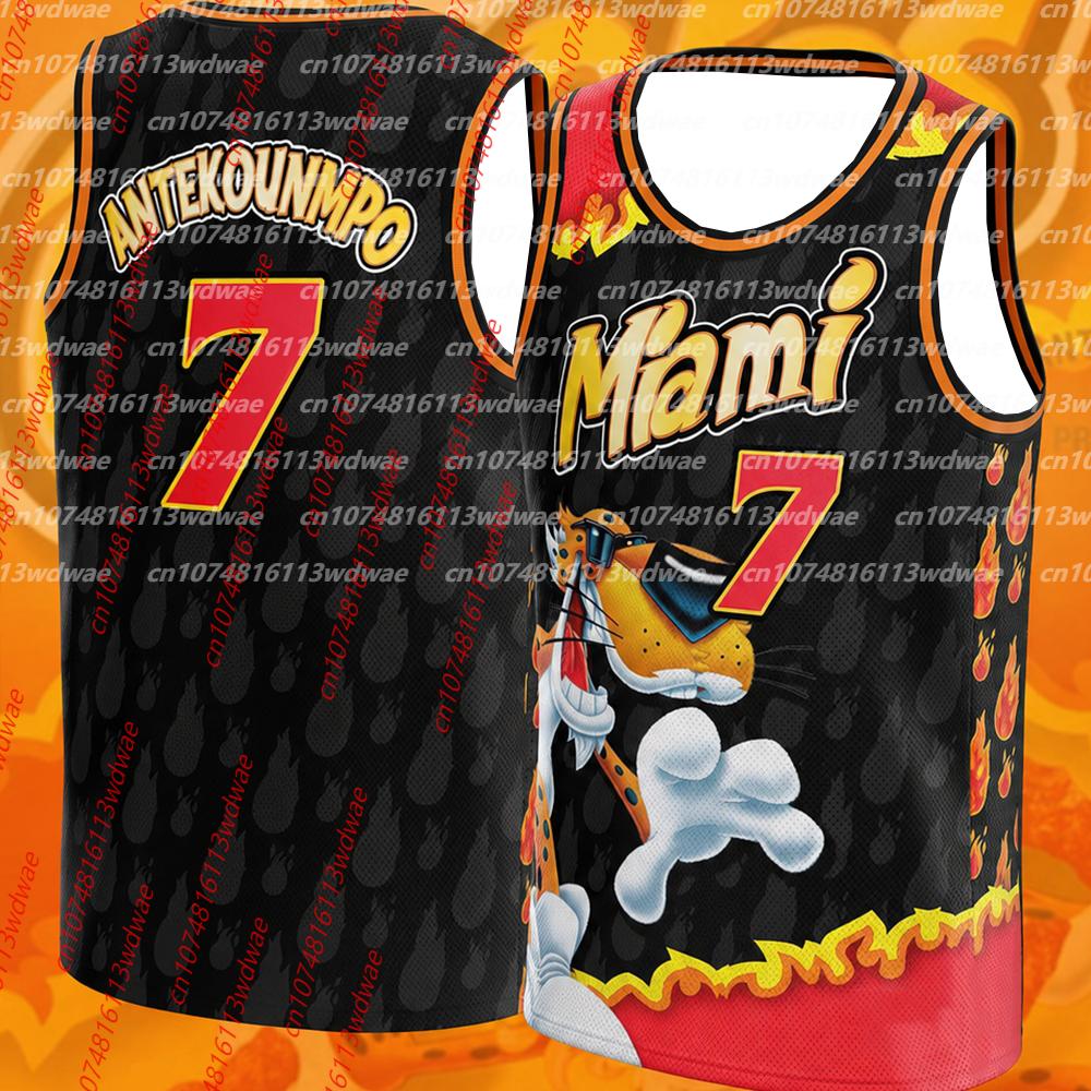 Miami #7 Antetokounmpo Basketball Jersey Men Sleeveless Tank Top Summer Breathable Vest Streetwear Sports Uniform Basketball KID