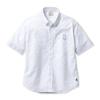 Оксфордская рубашка для мужчин [WOODS] Сделано в Японии, с коротким рукавом (М, белый)