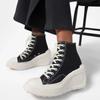 Мода 2024 года, новые парусиновые туфли, женские туфли с высоким берцем и круглым носком, модные кроссовки на платформе, женские повседневные спортивные туфли на шнуровке, размеры 36-42