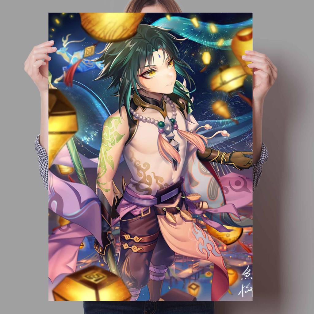 Anime Figure Genshin Impact Poster XIAO Decoration Art Decor Painting Home Decor Poster Room Wall Decor Canvas Quality Poster