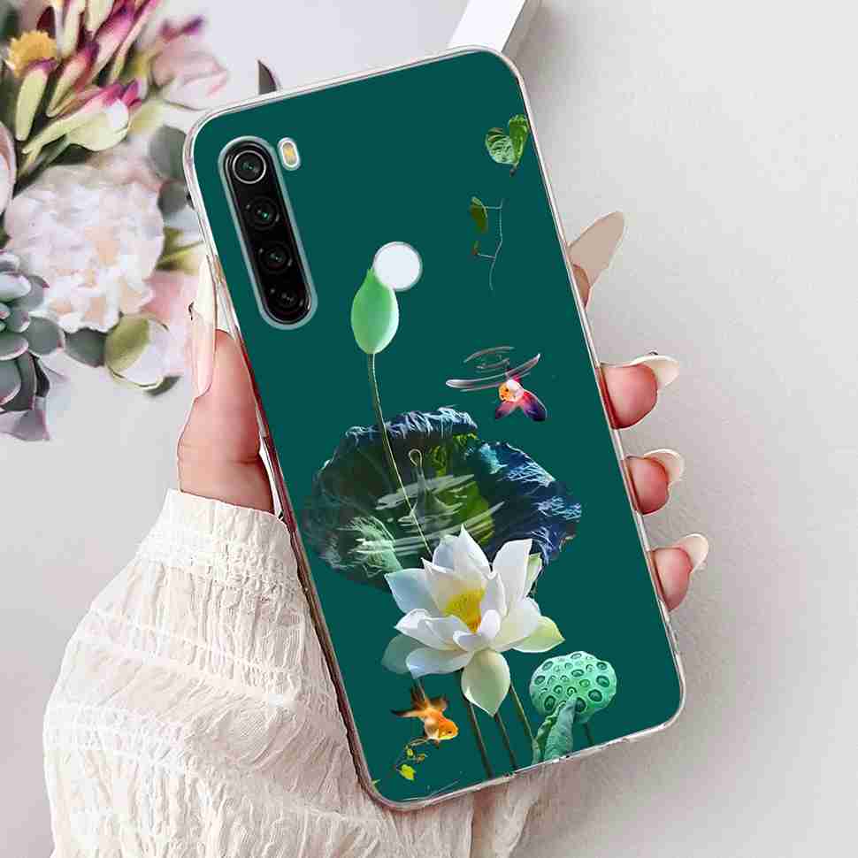 Чехол для Xiaomi Redmi Note 8 Винтажный Дракон Роскошный Цветок Мягкий Силикон ТПУ Чехол Для Redmi Note8 Note 8T Чехлы для Телефона Ударопрочный