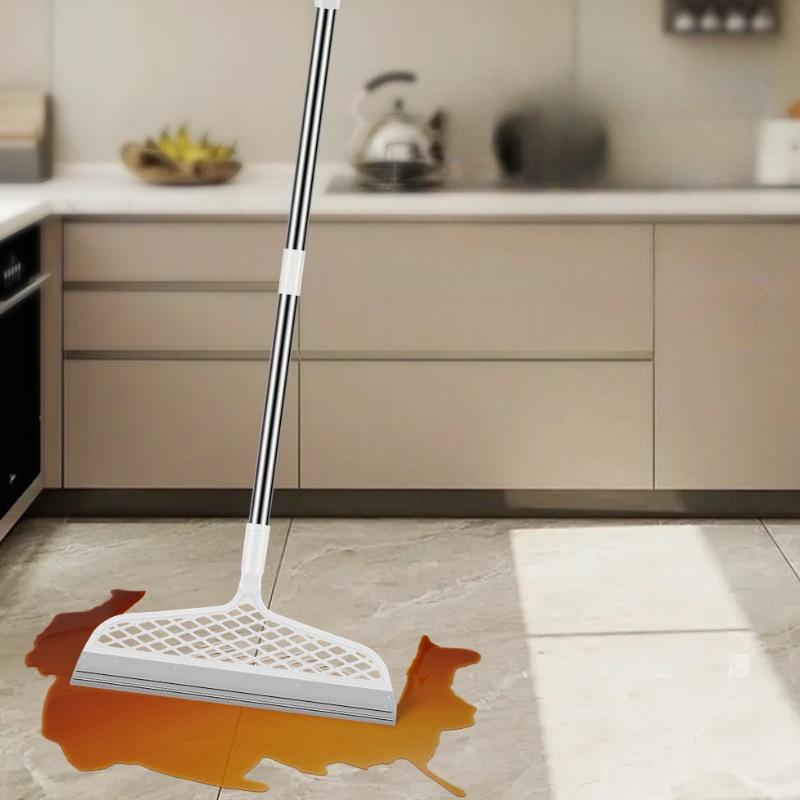 1pc Silicone Scraper Broom, Heavy Duty Squeegee for Bathroom Floor & Window, Cleans Water Dust, Easy Rinse & Dries Fast