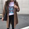 Corduroy Shirt For Women With Relaxed Bf Fit And Piping Design For Casual Autumn Wear