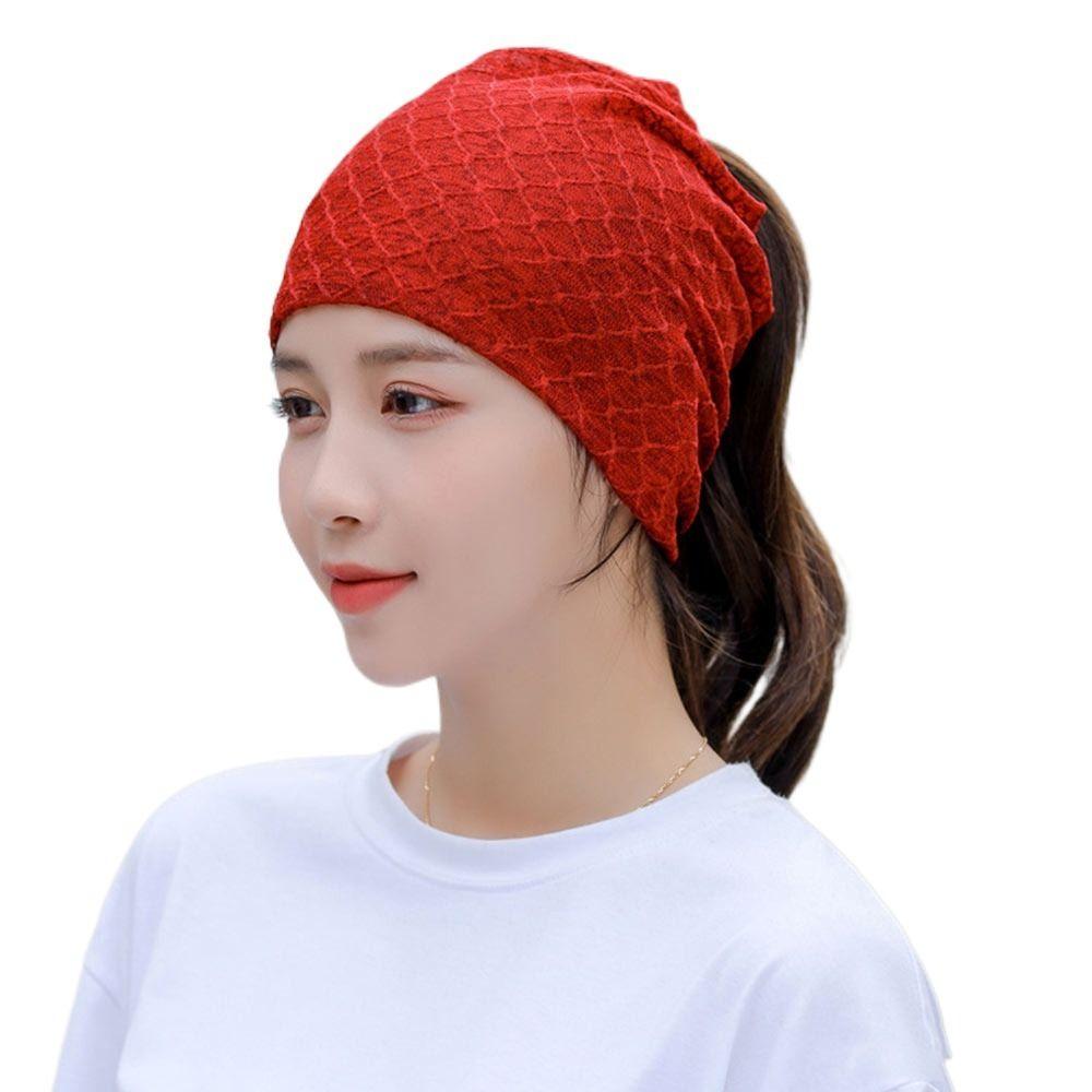 Шапка-бини в стиле хип-поп, шарф, дышащая вязаная шапка, сетчатая кепка от солнца для женщин