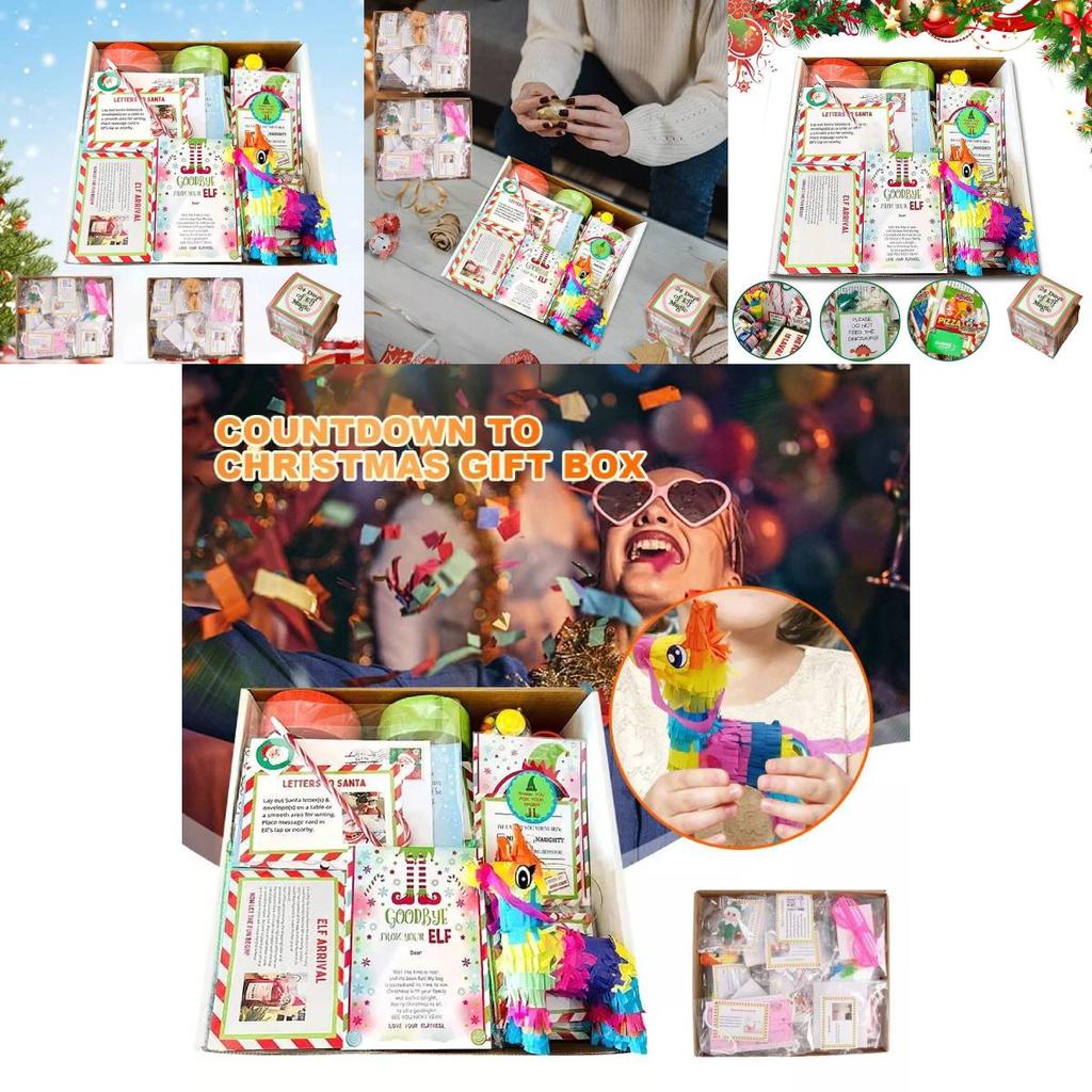 Очаровательный набор 2024elf для 24 дней Рождества, праздничный праздничный декор, набор аксессуаров