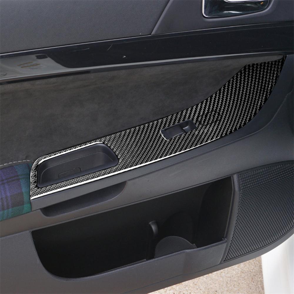 Carbon Fiber Window Lift Switch Panel Cover Trim For Mitsubishi 08-15 Lancer EVO