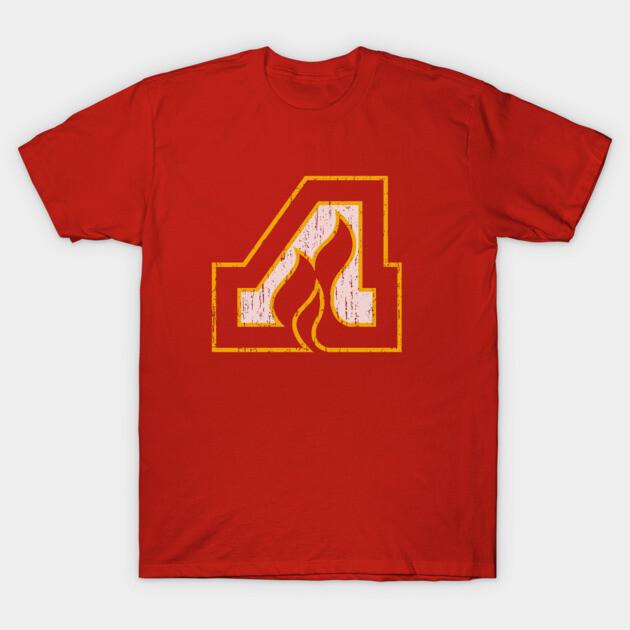 Asian Size Cotton Unisex Tshirt Print T-shirt Atlanta Flames T-shirt No-Cut Print Regular Fit