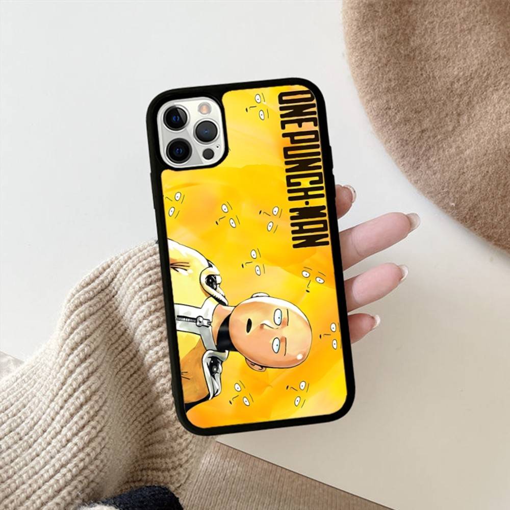 Аниме Японский Классический ONE P-PUNCH-MANS Чехол для Телефона Для IPhone 17 16 Pro Max 11 12 13 14 15 Жесткий ПК+ТПУ Подставка Задняя Крышка