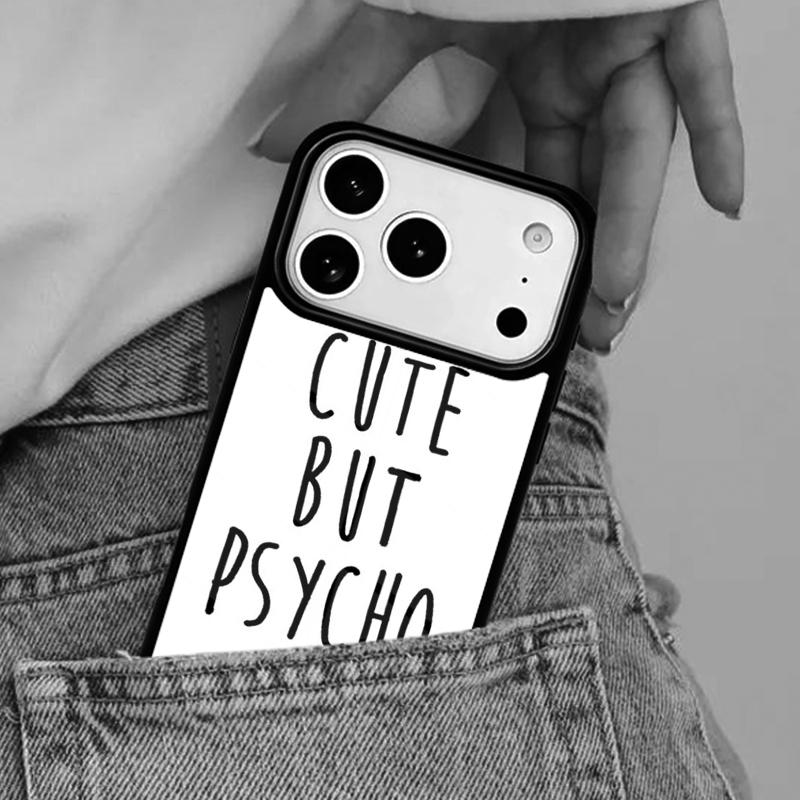 Cut But Psycho Phone Case for iPhone 16e 15 14 13 12 17 Pro Max Plus Air 17pro Cover Coque
