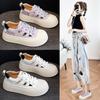 Spring New Hollowed Women's Shoes All-Matching Genuine Leather Casual White Shoes Sports Ins Fashion