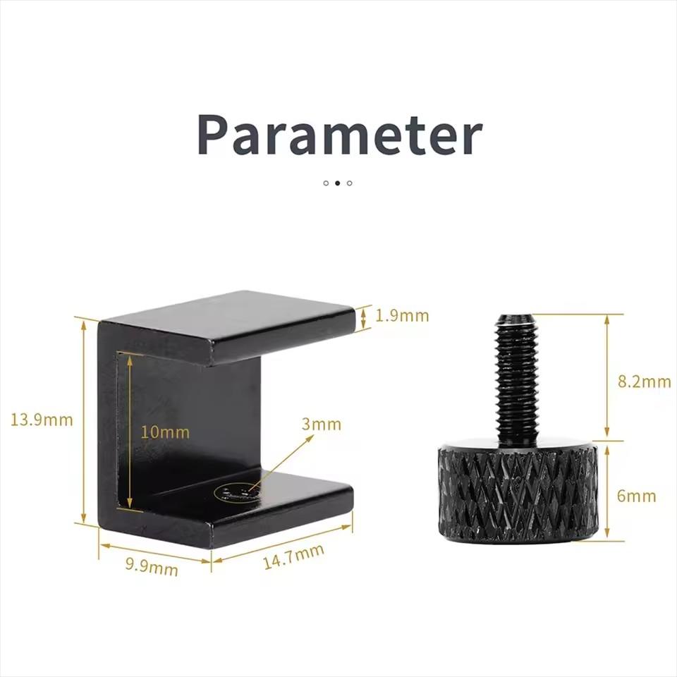 3D Принтер Запчасти Алюминиевые Регулируемые Зажимы для Стеклянной Платформы Ender 3 Зажимы для Теплового Стола для 3D Принтера Платформа для Сборки Стеклянный Фиксатор 4 шт.