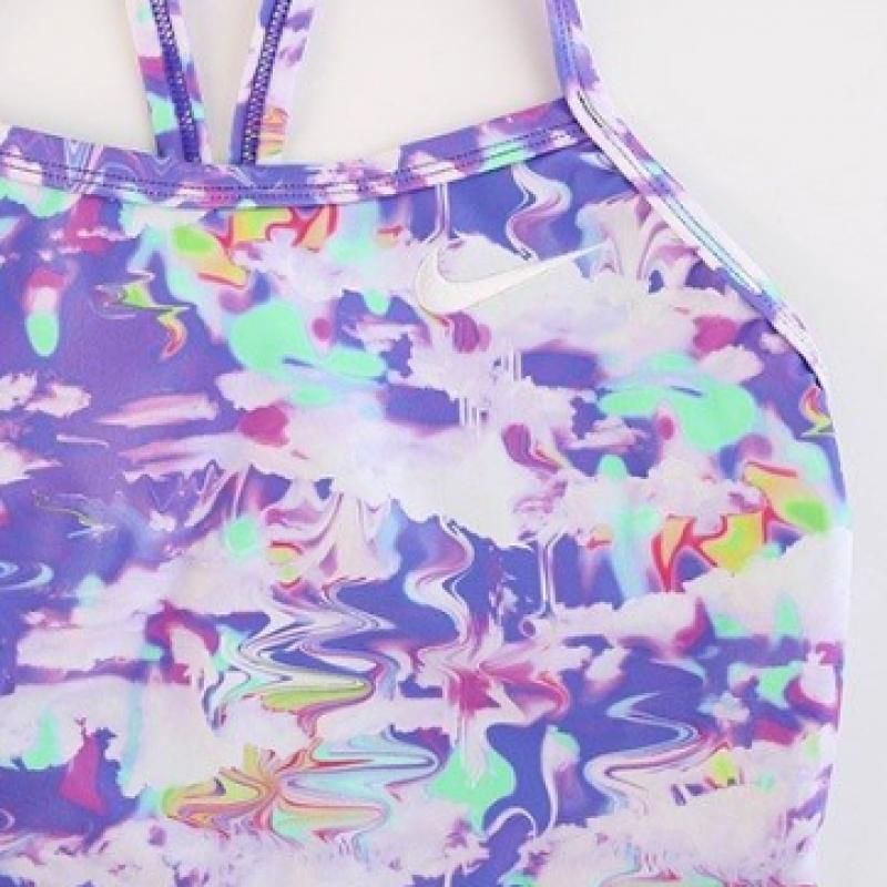 Nike Женский купальник Swim S hydraStrong Dream Cloud Racerback SwimSuit neSSe017 Lilac Bloom